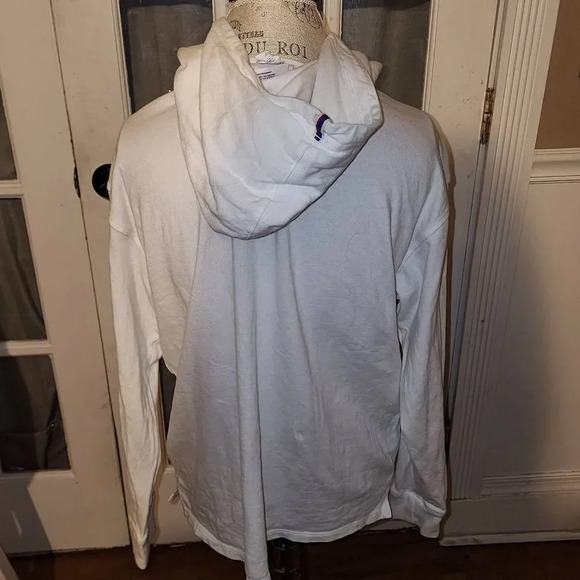 Champion Womens White Logo Hoodie Medium - Picture 2 of 4